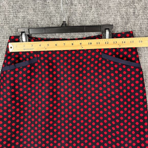 Talbots Skirt 6 Wool Blend Short Polka Dot Career Professional A-Line‎ Lined Zip - Picture 7 of 11